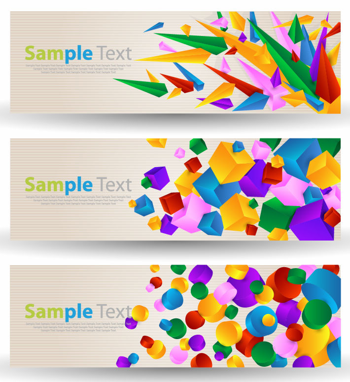 free vector Abstract Colorful Banner